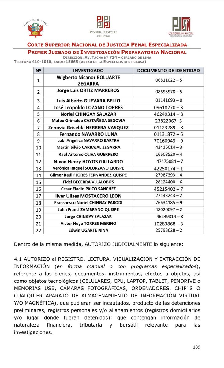 Reapareció el juez Richard Concepcion Carhuancho ordenando la detención preliminar del hermanísimo Nicanor Boluarte y otras 7 personas, entre las el abogado de la presidente Mateo Castañeda. Ahora la banda se llama “Los Waykis en la sombra”. Hay mucho más… #NoticiaEnDesarrollo