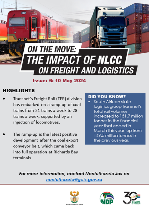 ON THE MOVE: THE IMPACT OF NLCC ON FREIGHT AND LOGISTICS #LeaveNoOneBehind #NLCC #30YearsOfDemocracy