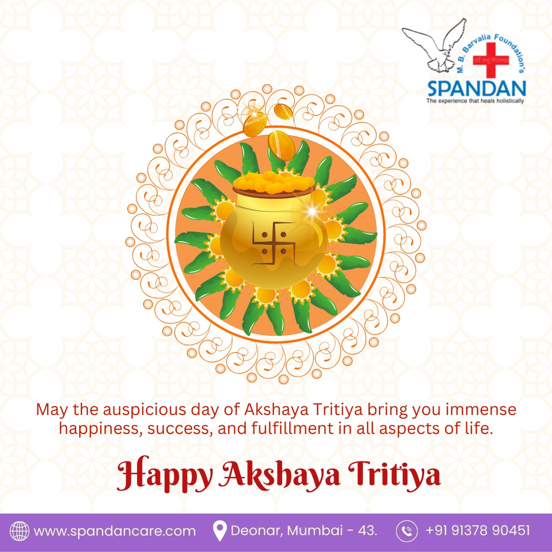 Happy Akshaya Tritiya! May this special day bring unlimited opportunities and blessings your way. Wishing you prosperity and success in all your endeavors, from Spandan.

#AkshayaTritiya #Spandan  #GoldenOpportunity  #CelebrateWisely #AkshayaTritiya2024