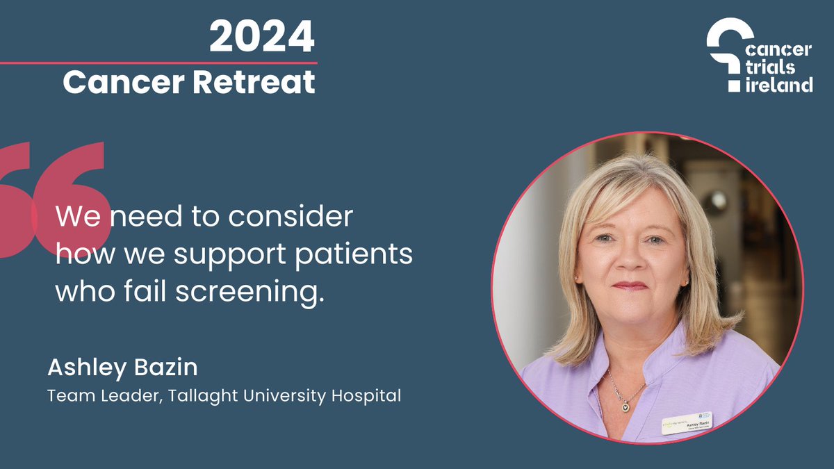 Team Leader @ashley_bazin of @TUHCancerTrials notes that with targeted treatment studies, we will have more screen failures which are very disappointing for patients. These patients must be supported. #CancerRetreat