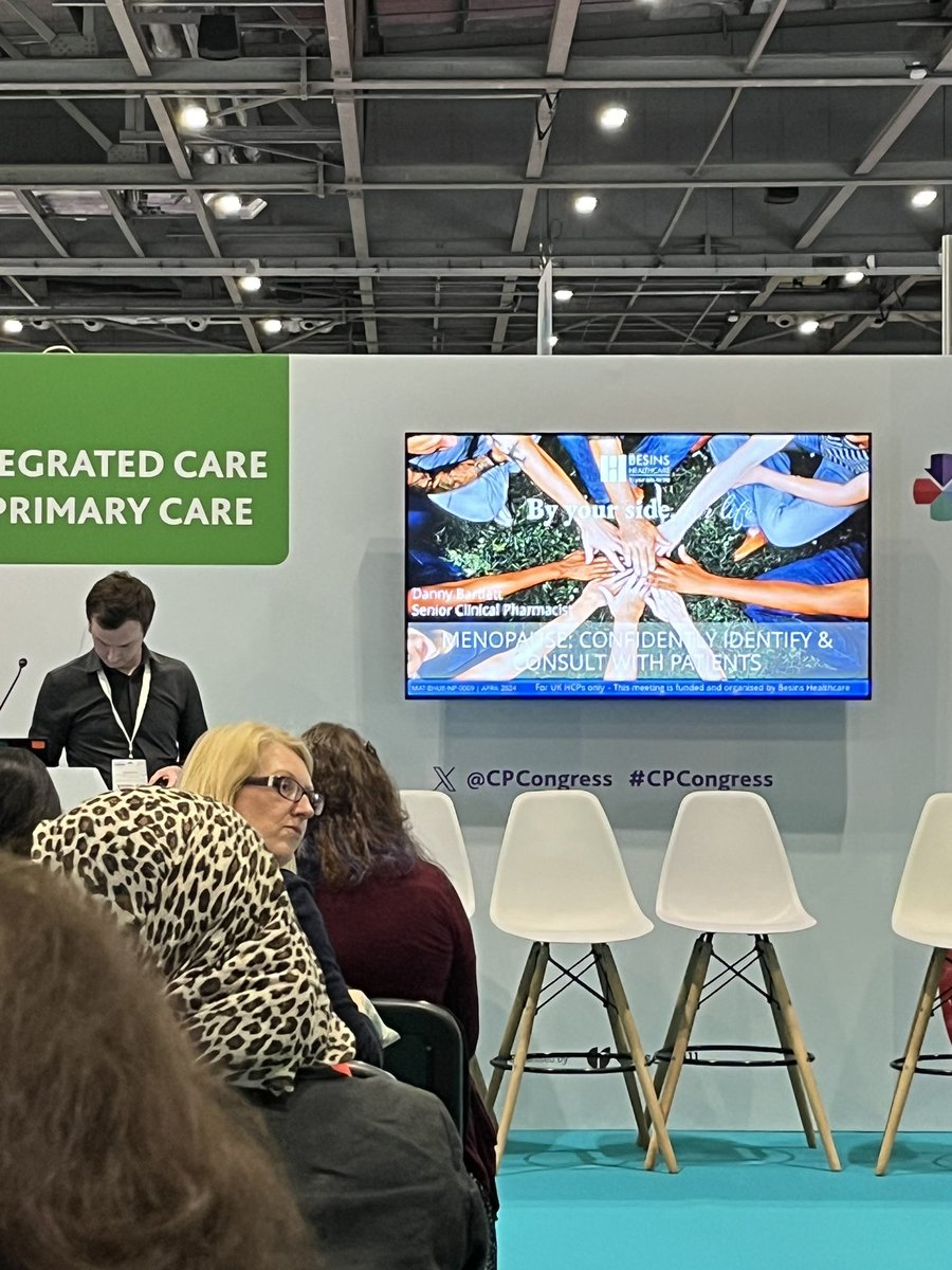 Looking forward to hearing @dannybartlett01 talk on how to confidently identify and consult with patients around menopause now #CPCongress