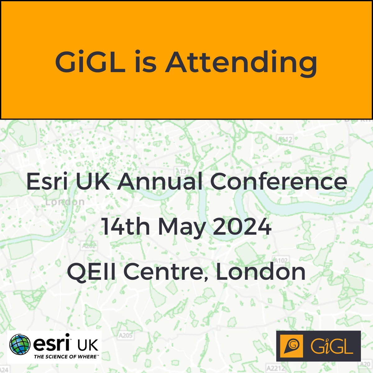 GiGL staff will be attending the @esriuk Annual Conference next Tuesday! We are excited to attend some innovative GIS talks and connect with our fellow LERC colleagues. If you are also attending, let us know! #EsriUKAC #Esri #GIS