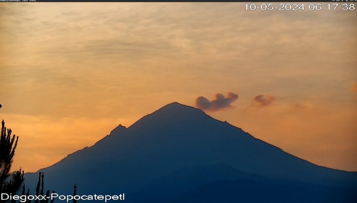 Buenos días 😊🫂
Así está mañana el volcán Popocatépetl 🌋