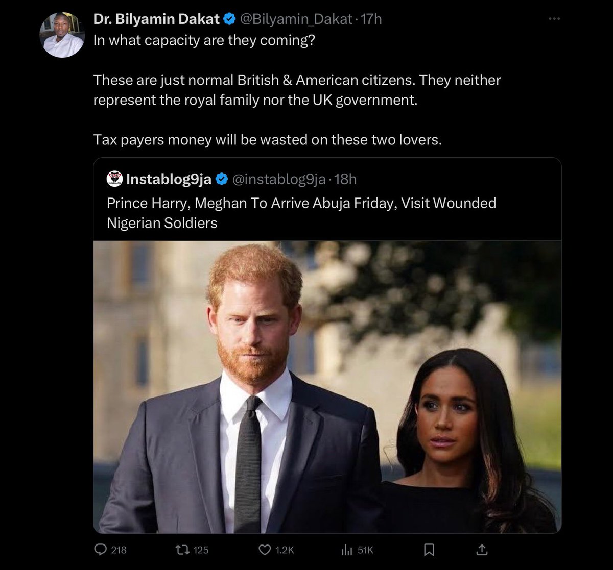 The anger at their fake royal tour from a Nigerians is building, this is yet anther disaster for Harry and Meghan. #HarryandMeghaninNigeria