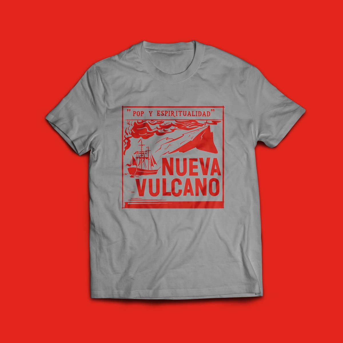 .@nuevavulcano are back for one show at @parallel62bcn next May 24th, 'Pop y espiritualidad” T-Shirts are back on our Bandcamp page too. Illustrated by our beloved Rick Froberg, miss you amigo 🖤 nuevavulcano.bandcamp.com/merch