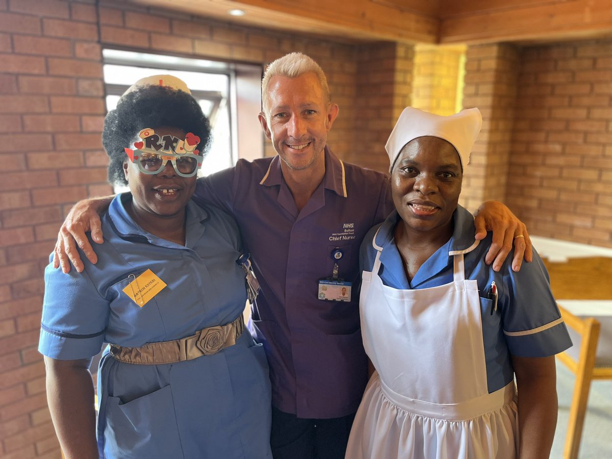 Passing the lamp for International Nurses Day🕯️

Pat Harrison, Bolton Nurses League and Tyrone Roberts, Chief Nursing Officer passed over a lamp to the next generation, Abdulkadir Hanafi, Staff Nurse in Theatres, during a service in the chapel at the Royal Bolton Hospital.