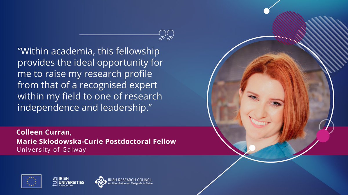 Colleen Curran, @mariescurie_ire Postdoctoral Researcher, shares her experience of undergoing an #MSCA Postdoctoral Fellowship in Ireland ⬇️Read full interview linkedin.com/feed/update/ur…
