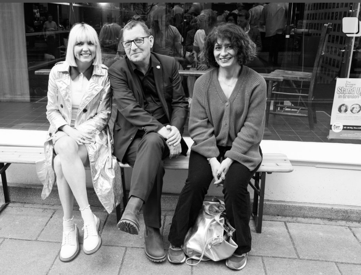 I LOVE @SteveBestPics! @Otiz_Cannelloni and @MissAHaddowlook like the latest pairing on a breakfast tv show, I look like the women they are interviewing about 'shoplifting in midlife'. Lush fundraising gig at @grensonshoes