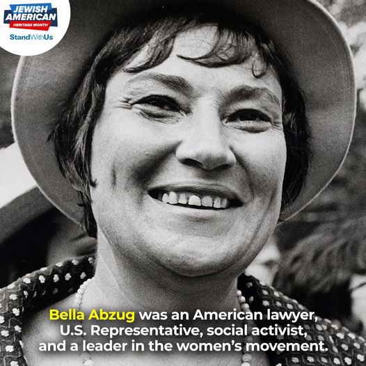 In honor of #JewishAmericanHeritageMonth, we are highlighting the incredible legacy of Bella Abzug. Born in NYC to Jewish parents, Bella was, among other things, a trailblazing and fearless leader of the women's movement who paved the way for crucial legislation, including the…