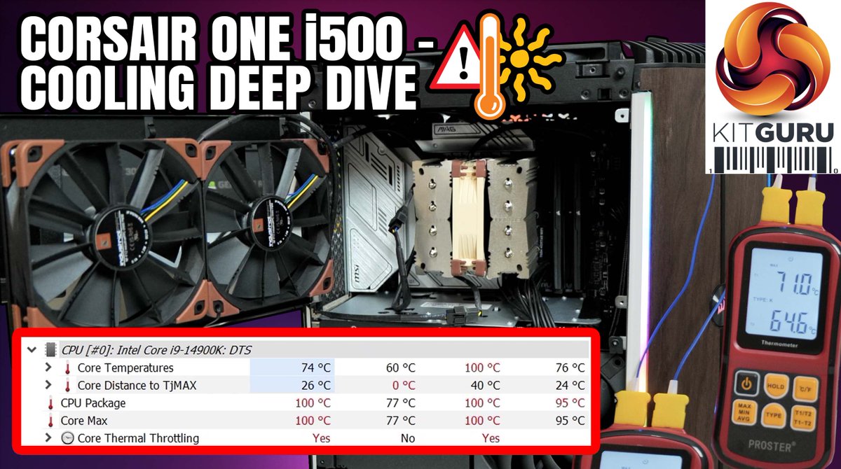 We reviewed the new Corsair One i500 system earlier this week. At the time, there was some concern for cooling due to the high-end hardware stashed inside such a compact case. Today, we revisit the system for in-depth thermal analysis. Read/watch here: kitguru.net/desktop-pc/dom…
