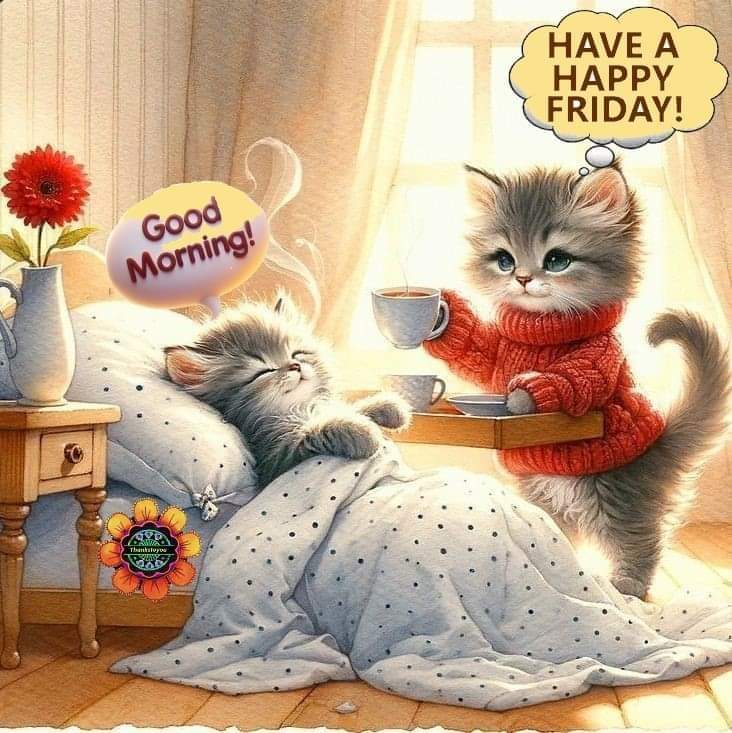 Good morning friends. Happy Friday! Wishing you a wonderful day and weekend! Stay safe and healthy and always be kind. Much love ❤️