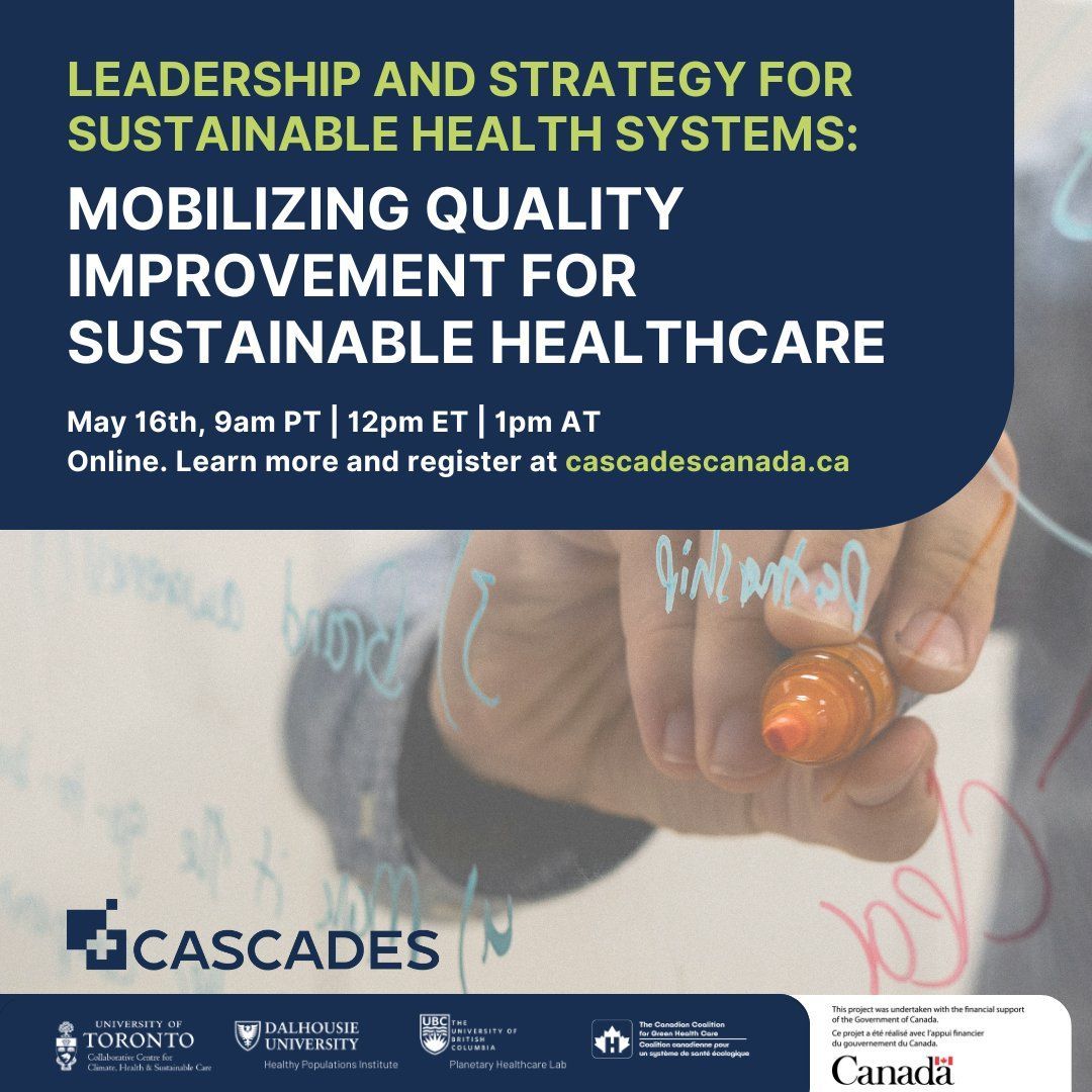 ✨Join @cascades_en to explore embedding sustainability in Quality Improvement (QI) in healthcare! Learn how QI can transition health systems to sustainable practices while enhancing care quality.🌿 Register here 👉bit.ly/3y79h36