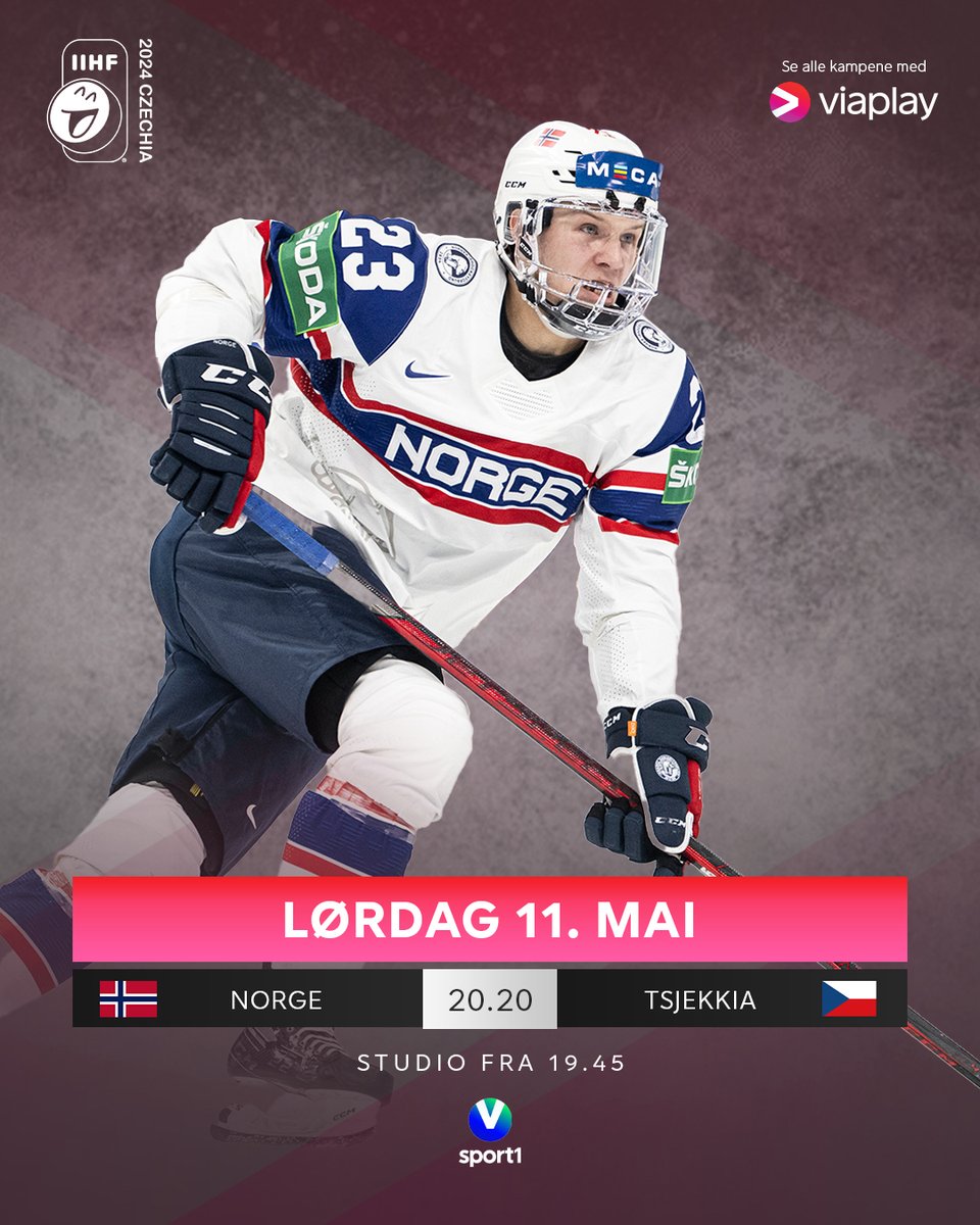 ViaplaySport's tweet photo. Ny dag, nye muligheter for de norske hockeygytta!

Norge–Tsjekkia ser du fra 19.45 på V Sport 1 og Viaplay.🏆 https://t.co/fNelcfBL1C