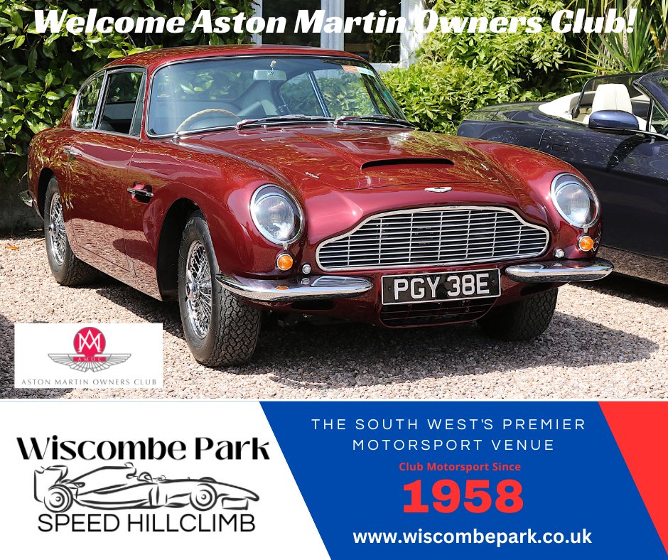 We are very pleased that the Aston Martin Owners Club are visiting us on Sunday for the VSSCC event. Their cars will be on display in a dedicated area of the public car park.
#wiscombepark #wiscombehillclimb #speedevent #speedhillclimb #hillclimb #motorsport