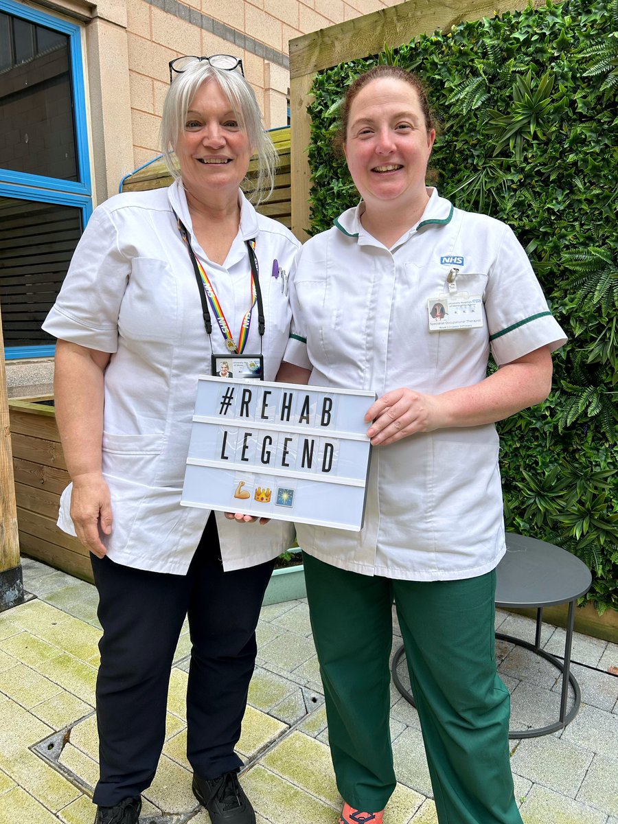 We have received fantastic feedback from patients and colleagues about Anne and Sarah and how they always go above and beyond to provide the very best care ❤️ Both are very deserving of a #RehabLegend award this month! 👑