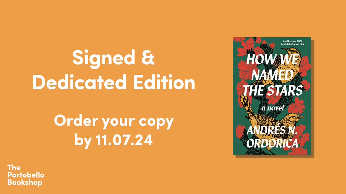 If you’re unable to join us on the night, you can still pre-order a Signed & Dedicated edition of How We Named the Stars. We can’t wait for you to read it! ✍️: theportobellobookshop.com/9781916812079-…