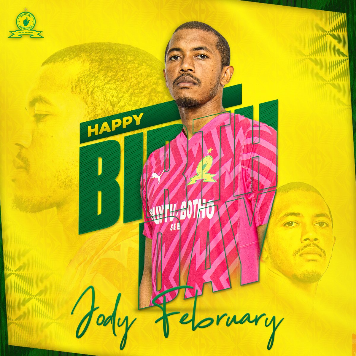 Masandawana, let's send our best birthday wishes to Jody February on his special day today! 🎂 #Sundowns #HappyBirthdayJody