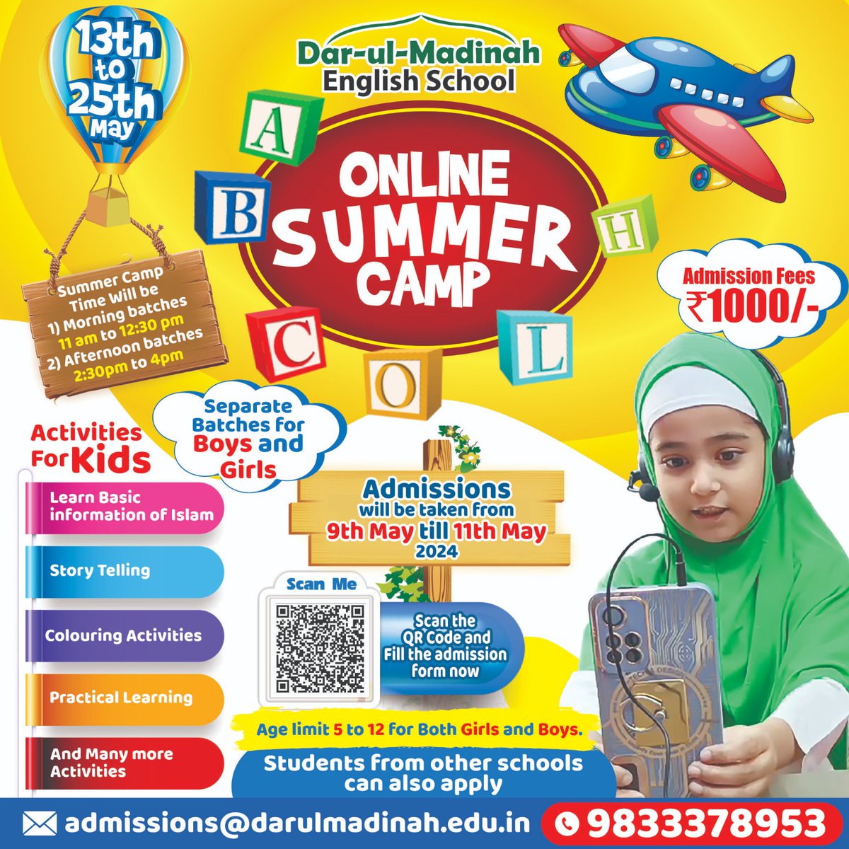 Online summer camp
.
.
.
.
#summercamp #onlinesummercamp #admissionsopen #admissions #education #school #kids #DarulMadinah