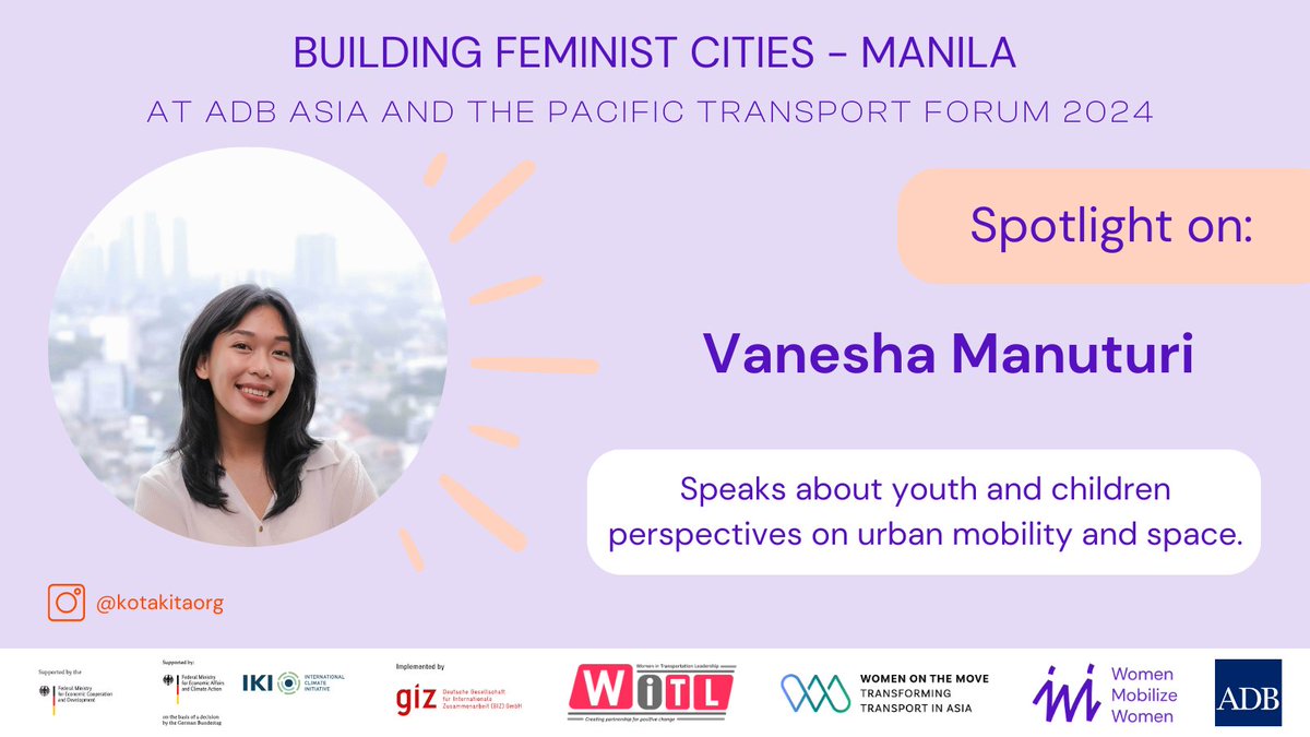 🙋‍♀️🌏Excited to introduce our next speaker for the upcoming event 'Building Feminist Cities'! Meet Vanesha Manuturi as she shares her thought-provoking insights on youth perspectives regarding mobility in urban spaces. #BuildingFeministCities Learn more: bit.ly/4av3XEl