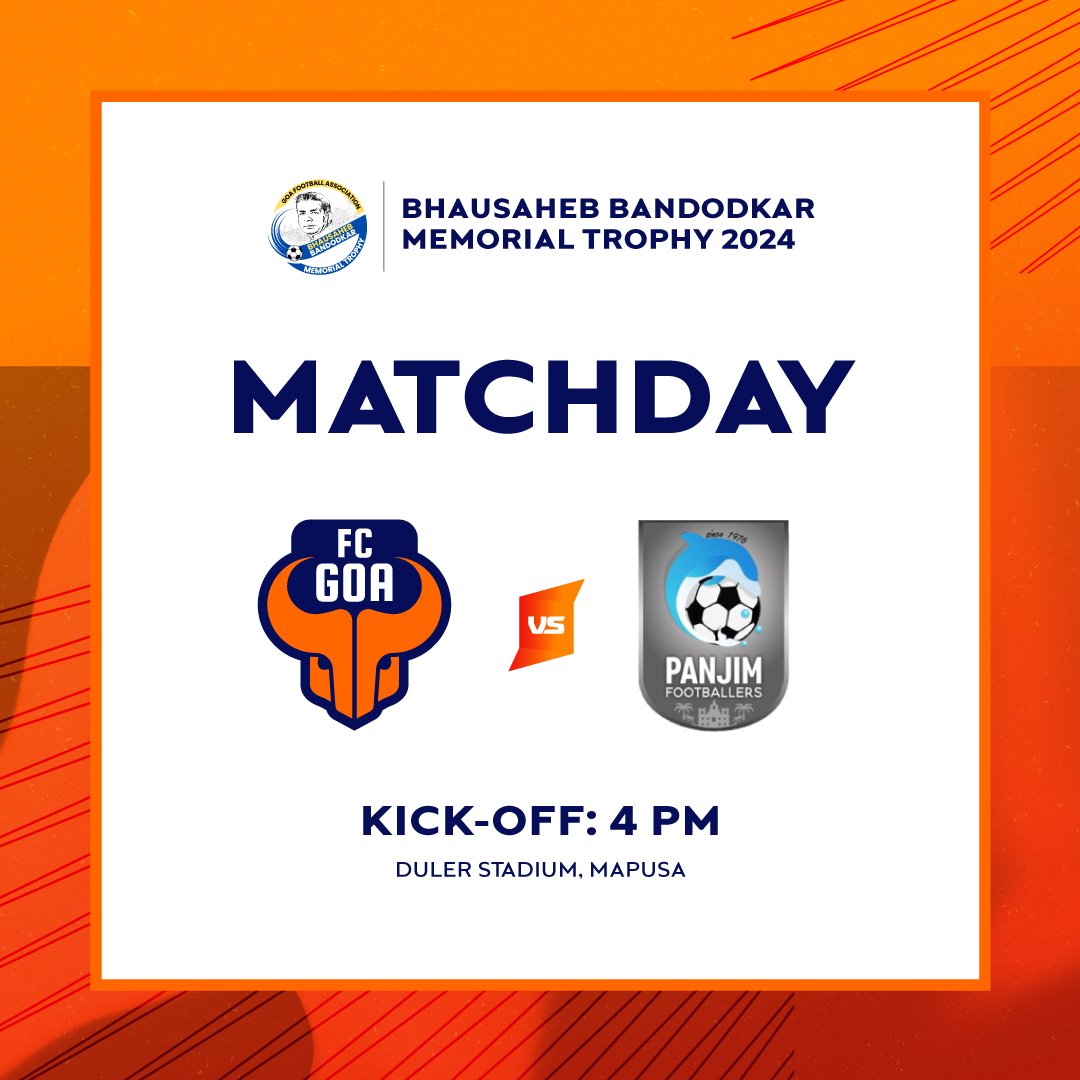 We take on Panjim Footballers in our second clash in the Bhausaheb Bandodkar Memorial Trophy 2024 🤩🔥