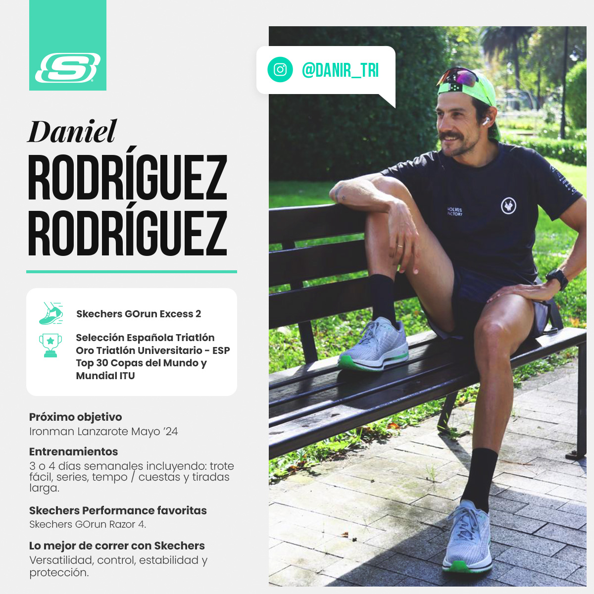 Nuestro atleta Daniel Rodríguez tiene claro su próximo reto con sus Skechers ➡️ IRONMAN Lanzarote.