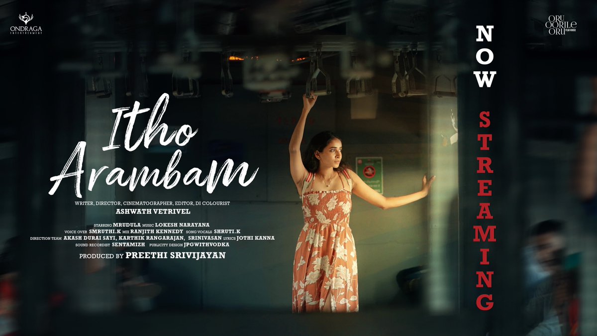 An encounter in a Train journey kick-starts a new life for a young girl 👩🏻‍💼🪞 Take the journey along with us. #IthoArambam🚃 is out now and all yours ▶️ youtu.be/6k1lQmik-0I A short film by #AshwathVetrivel Starring #Mrudula A #LokeshNarayana Musical Produced by…