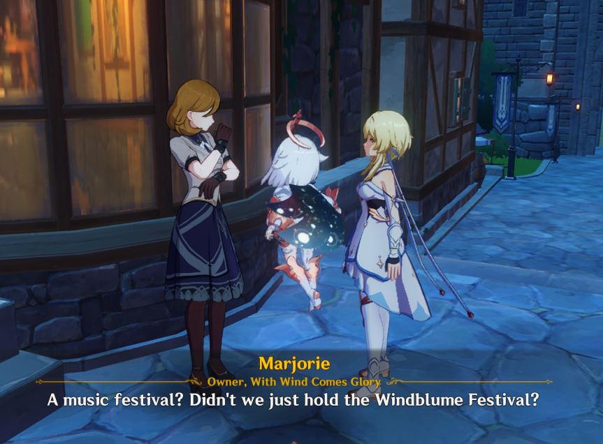 'just'?? so there WAS a windblume festival,,, and the traveler just didnt come,,,, ok 🥲