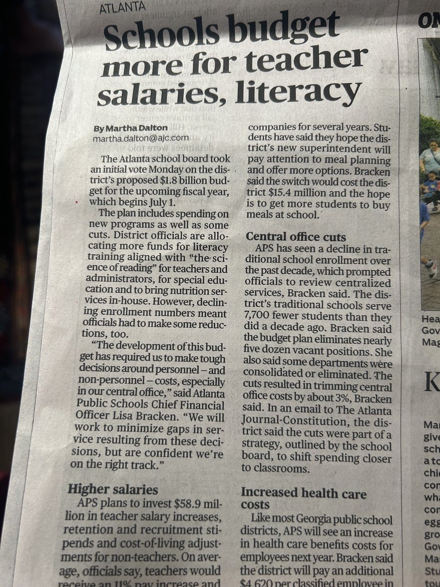 So APS is will spend $1.8 billion next year on about 50,000 students. That’s $35-36,000/student. Damn, imagine how great APS will be when it’s no longer underfunded. Oh, and that 3% cut in admin costs is….. unserious when it comes to trimming the fat.