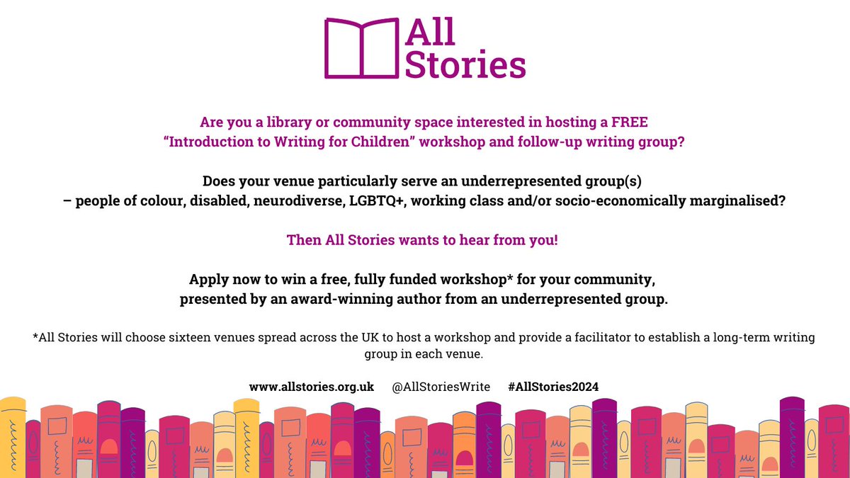 Follow All Stories: Twitter/X: @AllStoriesWrite / Instagram: @allstorieswrite/ Facebook: @AllStoriesWrite allstories.org.uk