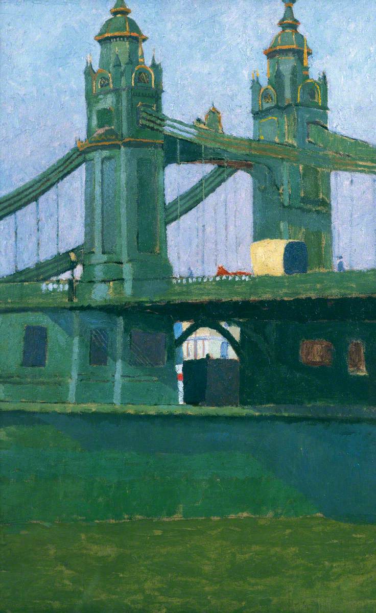 'Hammersmith Bridge' by Malcolm Drummond (1880–1945) (Kirklees Museums and Galleries)