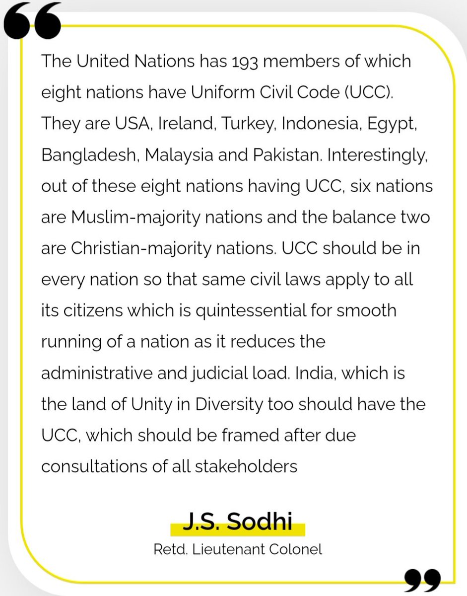 My comments in an article by Ankit Kumar in Jagran English on the Uniform Civil Code for India. #UniformCivilCode #UCC #India @JagranEnglish

english.jagran.com/immersives/uni…