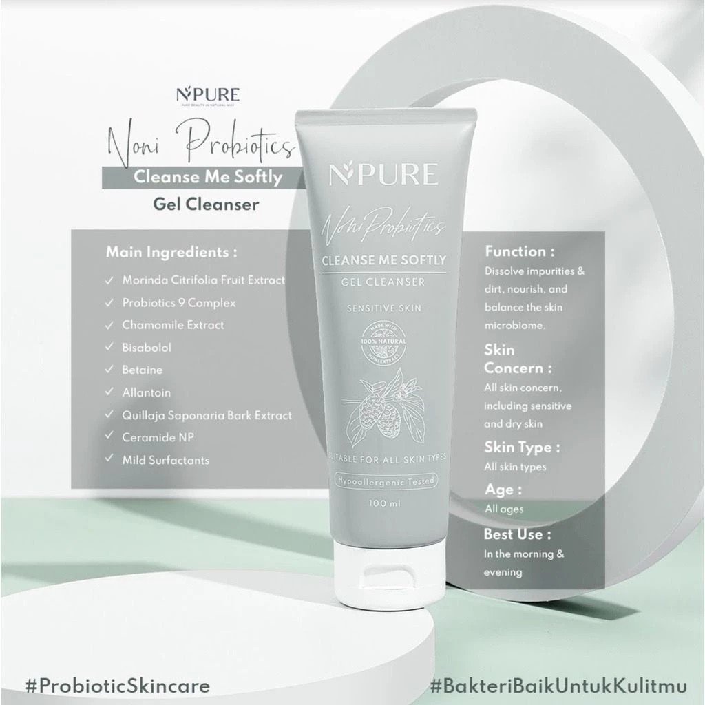 • Npure Noni Probiotics 'Cleanse Me Softly' Gel Cleanser

Link : shope.ee/10dMnChV16