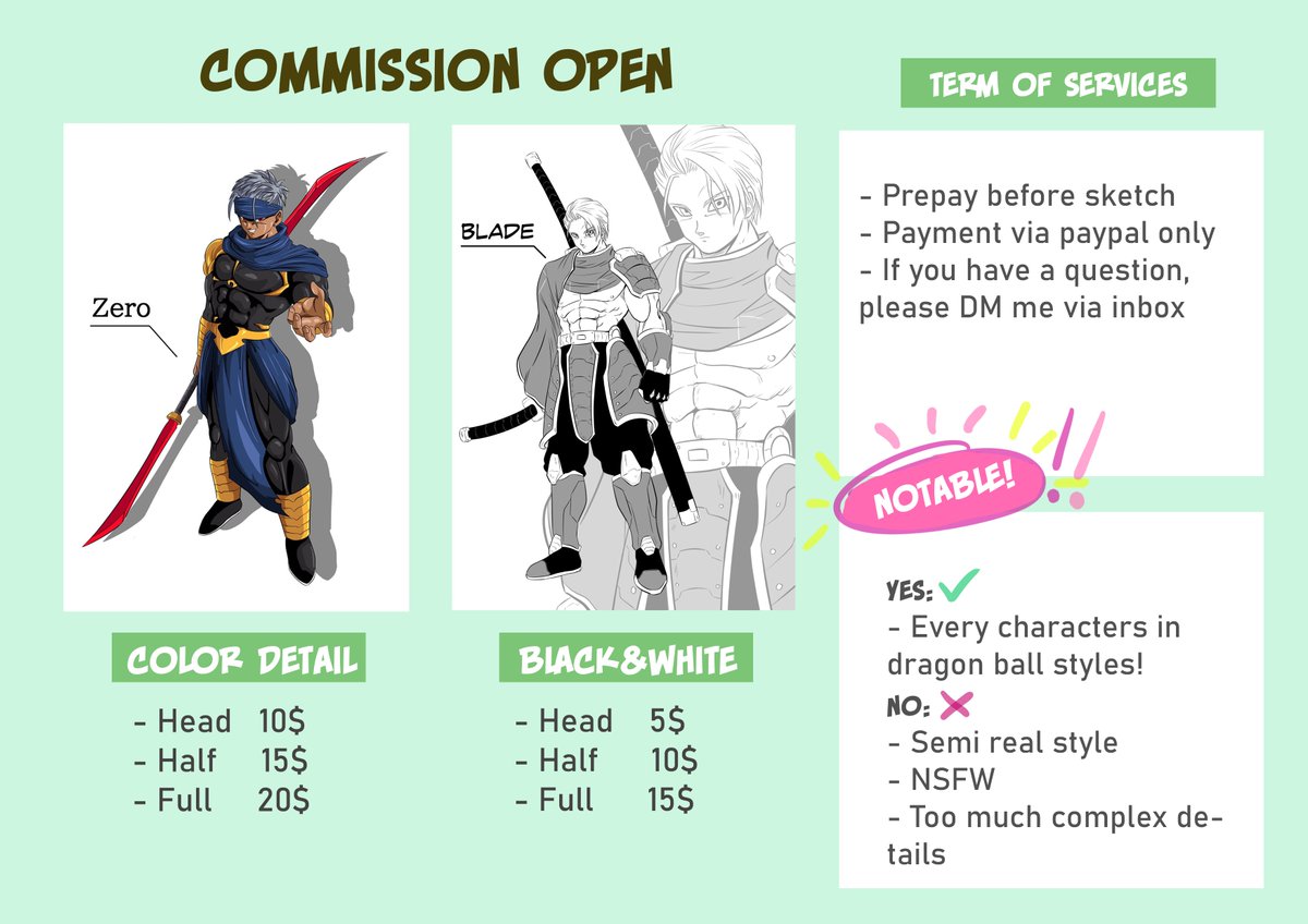 This is a sale due to the unexpected incident. I need money currently to help my father, so I'm reducing my commission's price for the first time. I hope you guys keep supporting me. All of your kindness always be appreciated! Thank you!
*sale off
#DragonBallSuper #DBZ