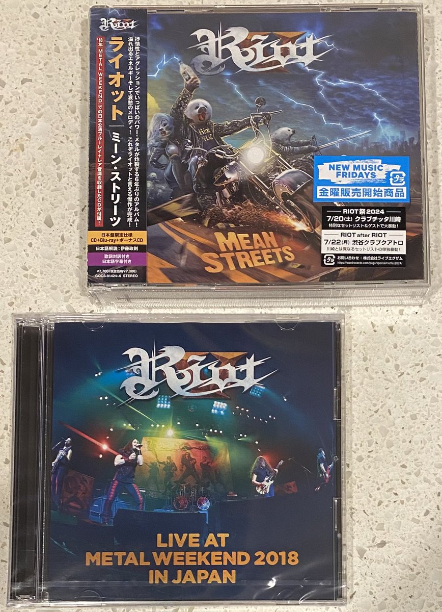 RIOT Vの新譜、届きました〜！🤘😎

ただ、諸事情により聴くのは来週以降になってしまいそう…😅

#RiotV