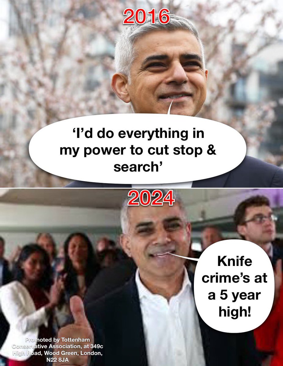 Tottenham Conservatives Association (@tottenhamconse1) on Twitter photo After 8 years under a Labour Mayor:
🔴Knife crime UP 54%
🔴Violent crime UP 30%
🔴A phone stolen every 6 minutes
We call on <a href="/SadiqKhan/">Sadiq Khan</a> to make crime his number one priority. #londoncrime After 8 years under a Labour Mayor:
🔴Knife crime UP 54%
🔴Violent crime UP 30%
🔴A phone stolen every 6 minutes
We call on <a href="/SadiqKhan/">Sadiq Khan</a> to make crime his number one priority. #londoncrime