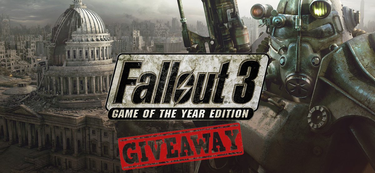 🎁 GOG GAME GIVEAWAY 🎁 Sponsored by @u_s_e_r0

'Fallout 3: Game of the Year Edition' GOG Key

✅Follow + 🔀Retweet + 💟Like

⏰ 30 min 🏆1 Winner!

📩DM me to sponsor a giveaway like this.
#Giveaways #FreeGames #GOG #GOGKeys #FreeGameKeys