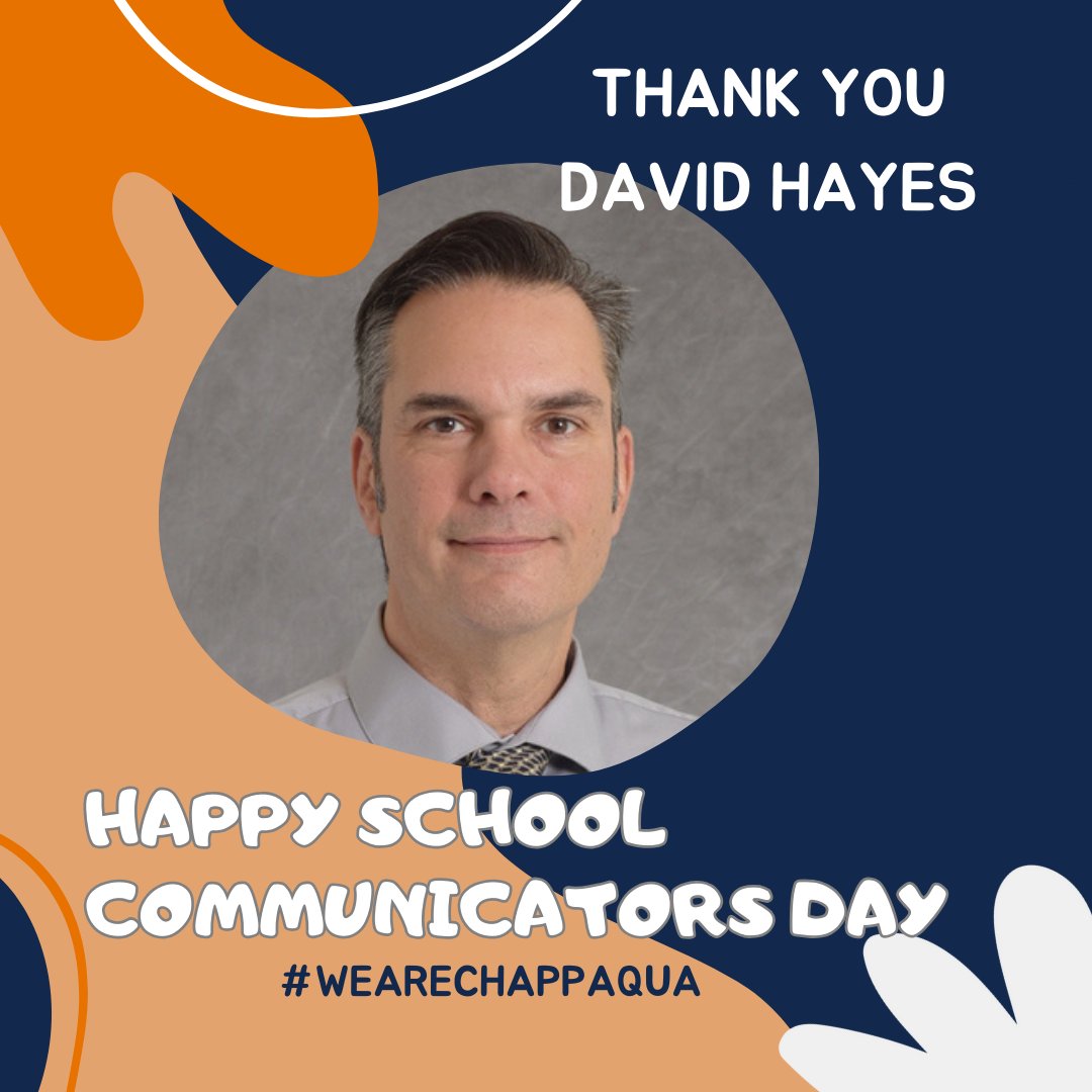 🎉 Happy #SchoolCommunicatorsDay!📷 Today, we celebrate the voices behind our schools. Thank you, David, for all of your hard work keeping our #WeAreChappaqua community informed and connected #ThankYouDavid #PublicRelations 📷