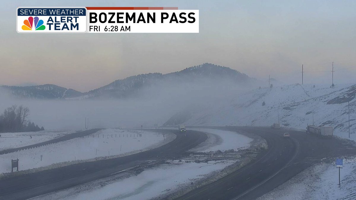 Patchy areas of fog this morning over Elk Park Pass, Cardwell Hill and Bozeman Pass. #NBCMontana nbcmontana.com/newsletter-dai…