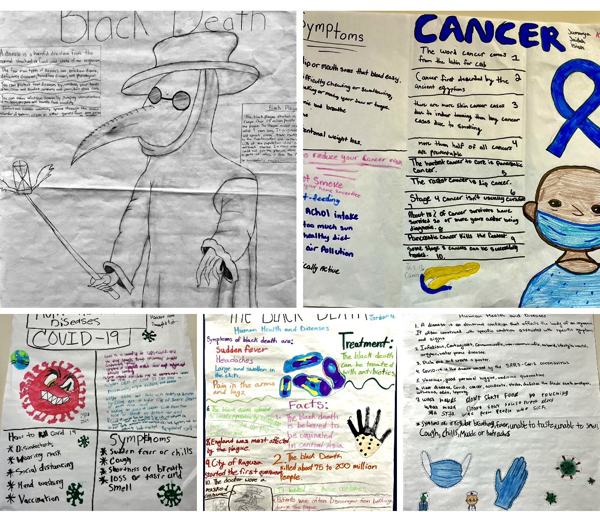 This week in my classroom we are working with Human Health and Diseases. I told students to create posters and display what they have learned and: Be creative. Have fun. Create something helpful for others. And be proud of your work. “When creativity meets knowledge great…