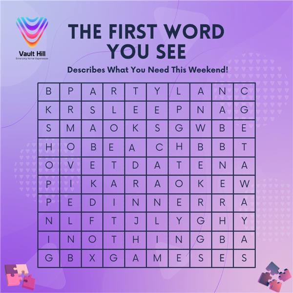 Looking for a clue for your weekend plans? 🤔 Solve our word puzzle and reveal the key ingredient for a perfect weekend! 🎉 

Share your guesses below! 

#WeekendWordPuzzle #GuessTheWord #BrainTeaser
