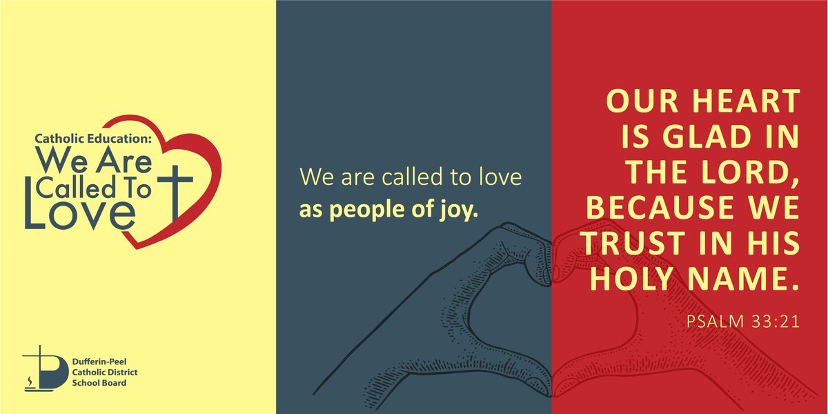 Happy Friday! Today is the last day of #CEW2024. All week long, we've seen some of the inspiring ways #DPCDSB students & staff are celebrating Catholic education. Today’s theme is “As people of joy”. “Our heart is glad in the Lord, because we trust in his holy name.” Psalm 33:21