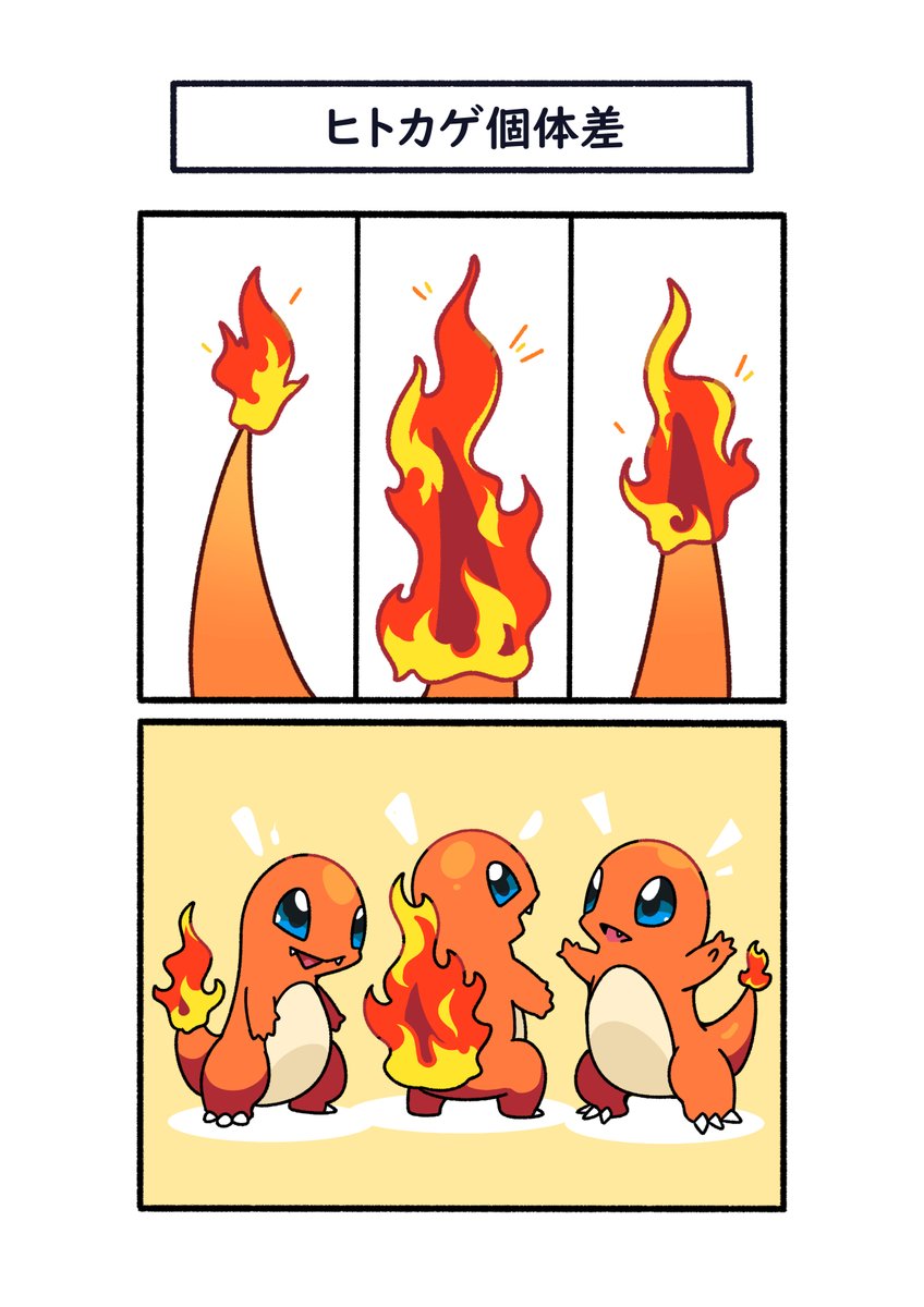 尻尾の炎の大きさに個体差があるヒトカゲ
#ポケモン #Pokémon #イラスト #ポケモンSV 
