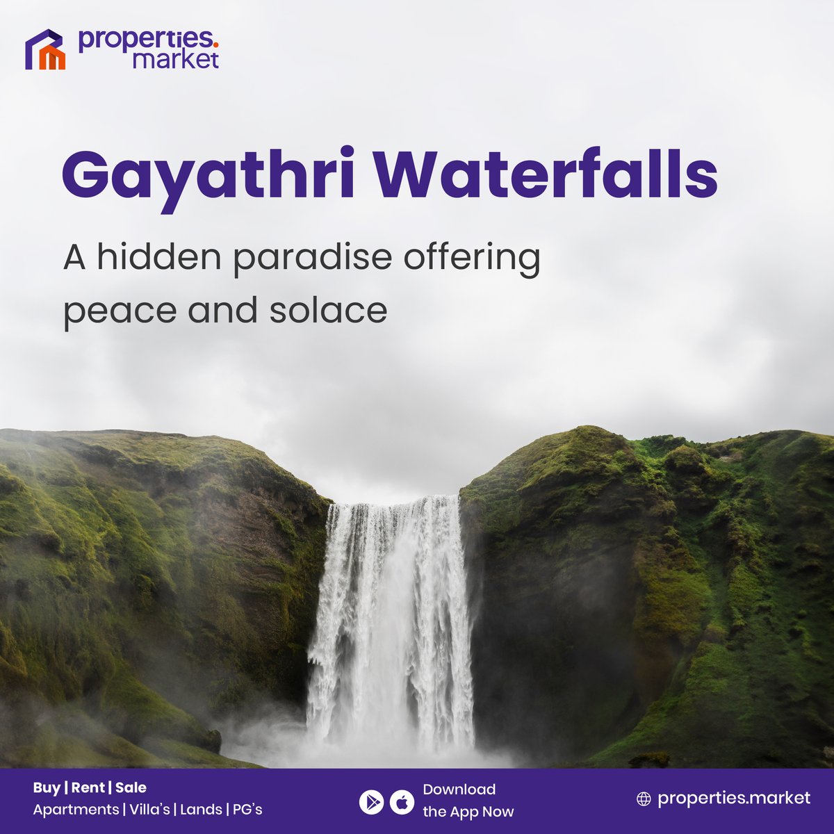 Lose yourself in the beauty ✨ of Gayatri Waterfalls, where nature's serenity awaits to rejuvenate your soul.

Visit us: properties.market/in/home

#gayatriwaterfall #forestretreat #HyderabadEscape #treasuretrove #realestate #propertywonders #findyourdreamhome #propertiesmarketin