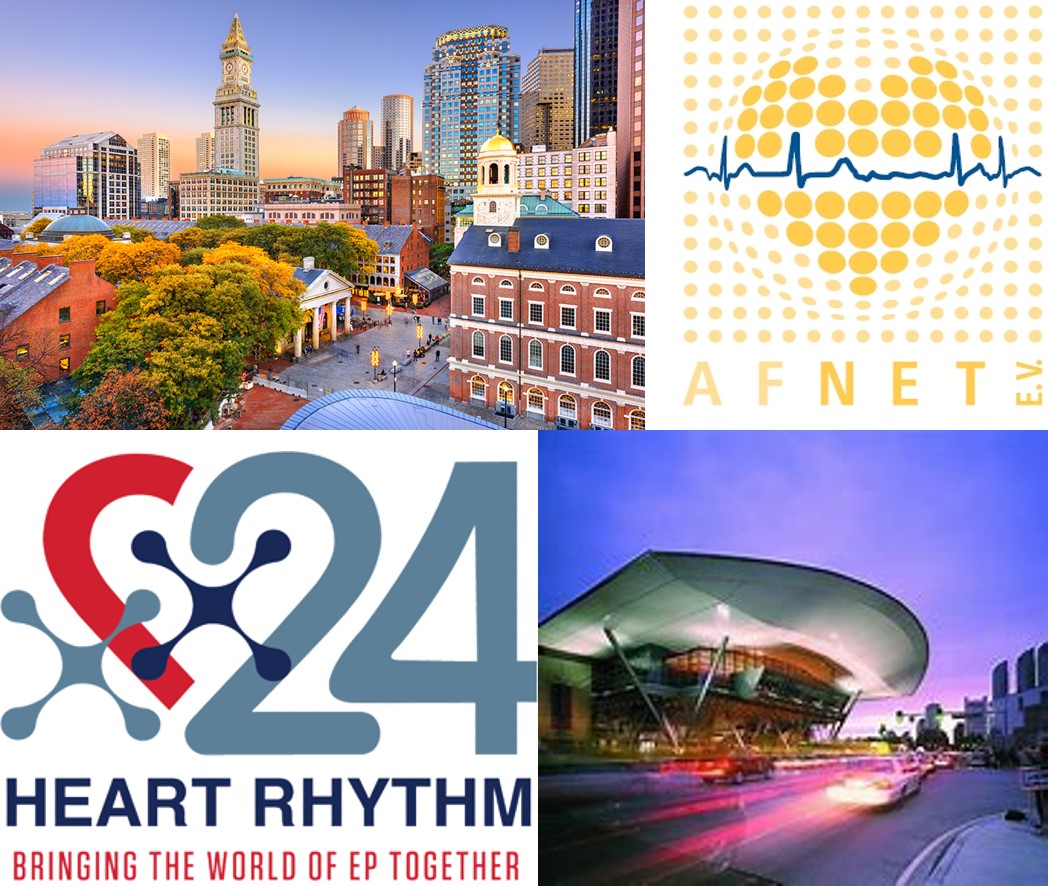 Getting ready for #HRS2024 in #Boston!🤩 Looking forward to exciting days with great insights into #cardiac #arrhythmia research and treatment! Check out the sessions with #AFNET contribution: kompetenznetz-vorhofflimmern.de/de/artikel/387 #Afib #heart #NOAHtrial @H2020Maestria @UCCS_HHa