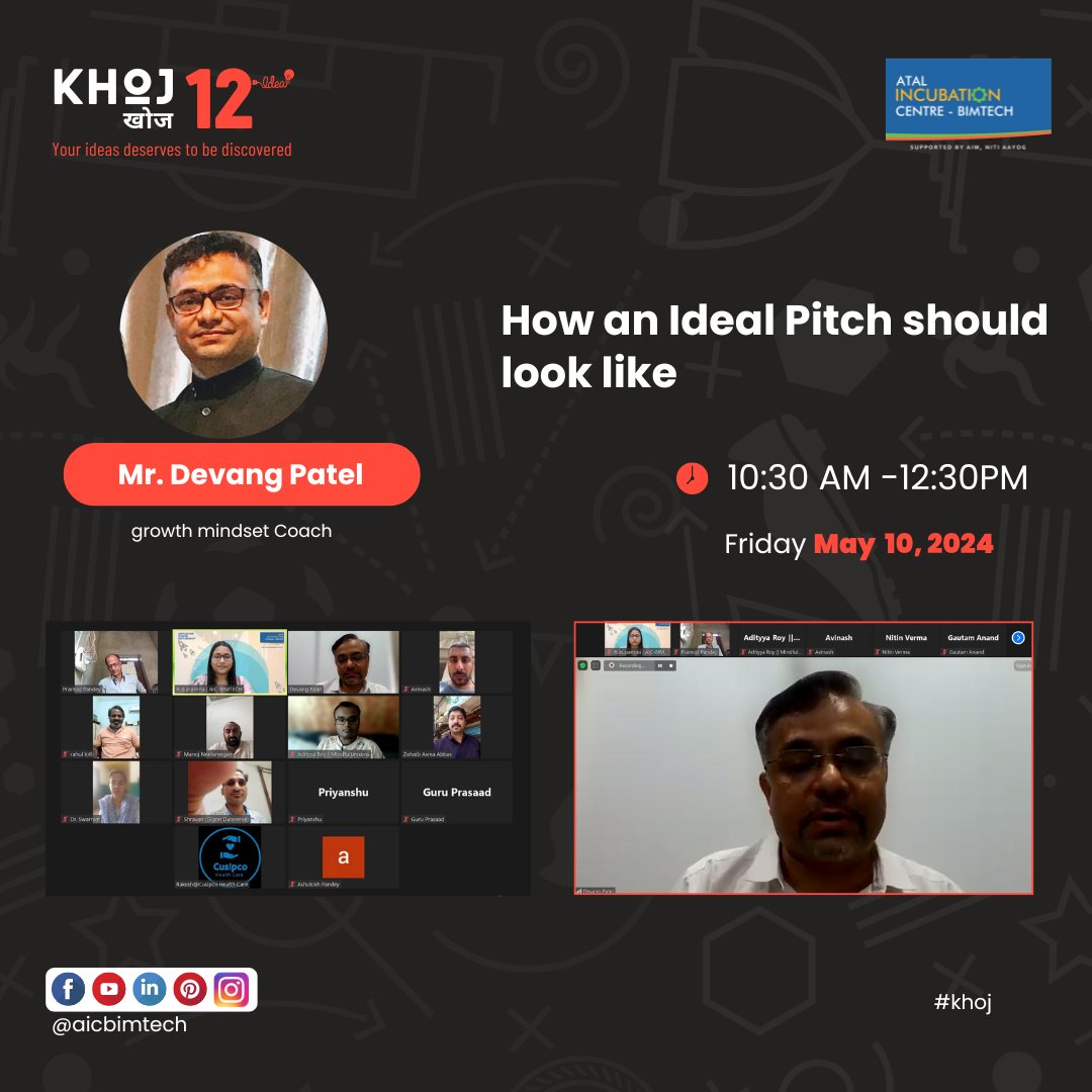 🚀Had an enlightening session with Mr. Devang Patel on 'HOW AN IDEAL PITCH SHOULD LOOK LIKE' 🌟 
He gave a brief about current trends, how to calculate the valuation of your business, and how to pitch to Investors & VCs. 

#PitchPerfect #StartupTips #StartupPitch