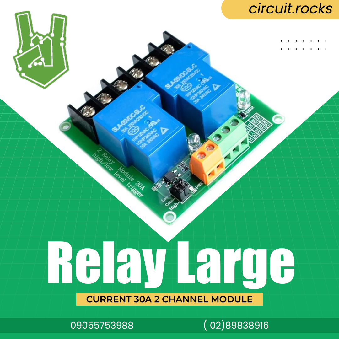 circuitrocks's tweet image. If you are looking to buy the Relay Large Current 30A 2 Channel Module, circuitrocks brings you the best quality.
Visit at - shorturl.at/EFW36
#circuitrocks #relaymodule #philipines #ardunoboard #circuitrocks #circuit #qualty #bestqualty #appliances #relayshield #arduno
