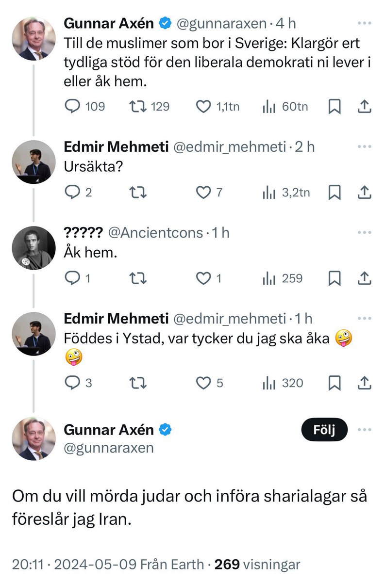 strandhall's tweet photo. När en vuxen man totalt har tappat det. Så här går radikalisering till. https://t.co/qLX6WJgAxn