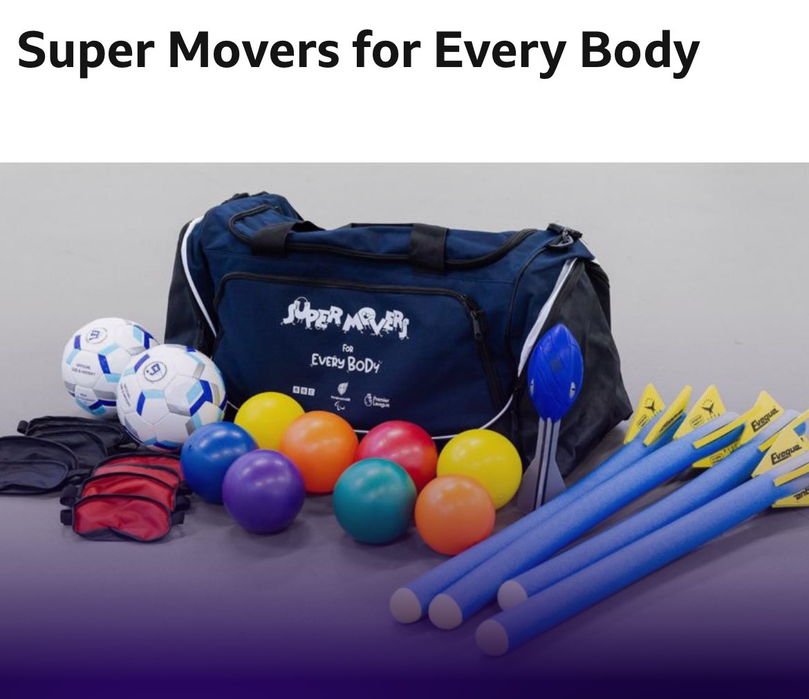 A fantastic new resource to get your class moving while they learn 👇 

You can also apply for free equipment!!! ⚽️🏉🎾🏓

bbc.co.uk/teach/supermov…