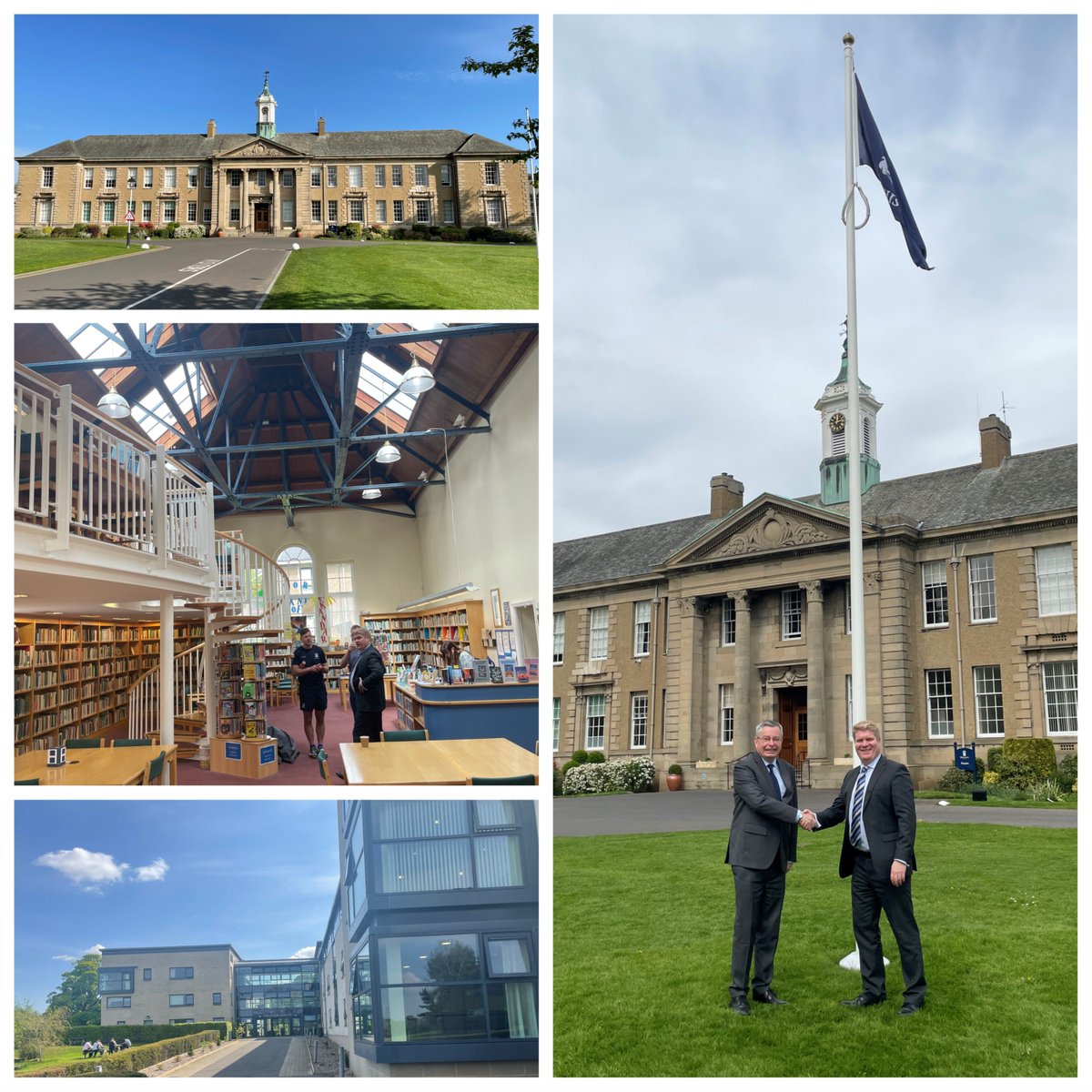 The General Secretary congratulates Jonathan Anderson on Merchiston’s @MerchiNews 125th anniversary of @HMC_Org membership. Thanks to Olly for a great tour of the school including the outstanding grounds and to Archie and the incoming Triumvirate of student leaders.