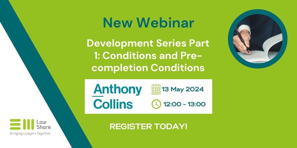 Unlock the secrets of construction contracts and pre-development conditions.

Join Emma Lloyd of @ACSLLP for an interactive session covering unconditional vs. conditional contracts, real-life examples and Q&A.

Sign up now: bit.ly/4d6LVKQ

#ConstructionLaw #EMLawshare